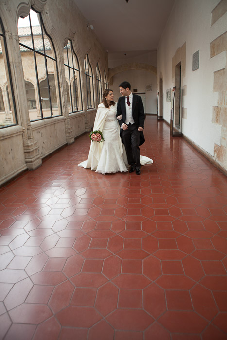 Fotografía de boda en Salamanca, Sala de Claustros de la Universidad de Salamanca